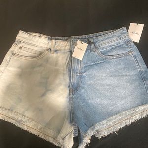 2-Tone Jean Shorts